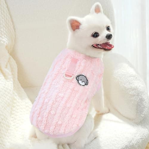 Hyran Pull Chien, Pull Chien Petite Taille, Pull Chat, Pull Chihuahua, Pull Chaud Hiver pour Chien Chat, Vetement Chien pour Petit Moyen Chien Chiot Chat (Rose, M)