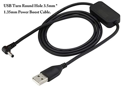 zdyCGTime USB 2.0 mâle à 90° DC3.5 * 1.35mm mâle 5v câble d'appoint coudé,adapté aux Ventilateurs,routeurs et Autres Petits équipements électroniques.(1m/1Paquet)