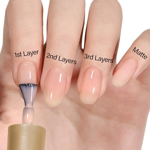 TOMICCA Vernis Semi Permanent Rose Nude Clair, 8ml Soak Off UV LED Vernis à Ongles Gel Semi Permanent Nude Clair pour Nail Art French-Manucure