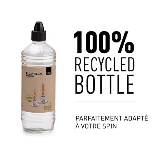 höfats - Bioéthanol Gel Organique, Gel Combustible - 6X Bouteilles à 1000 ML - Accessoire pour recharger Spin 90/120 feu de Table, sans Odeur ni fumée
