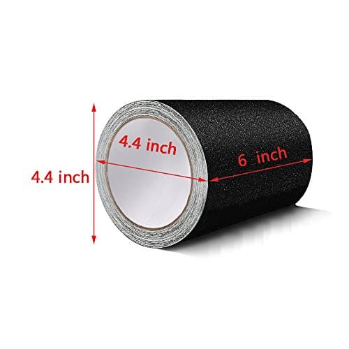Bande antidérapante adhésive pour escaliers/escabeaux Empreintes d’extérieur Noir 15 cm x 5 m, Noir de YELAIYEHAO