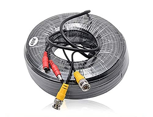 MASO Câble d'alimentation vidéo BNC 50 m RCA DC pour caméra de vidéosurveillance et enregistreur vidéo numérique