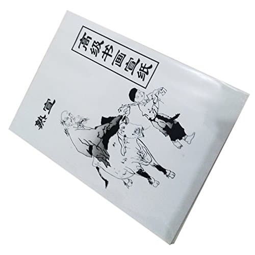 UANG 30 Feuille Blanche Peinture Papier Xuan Papier Papier De Riz Peinture Chinoise Et Calligraphie 36cm x 25cm, blanc