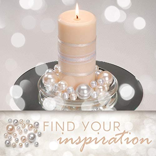 Élégant Perle Bijoux 180 Pièces 12mm Plastique Perle de Decoration/les DIY Bijoux Colliers/Decoration Mariage/Fête d'anniversaire Décoration Vase Maison (Blanc 12mm)