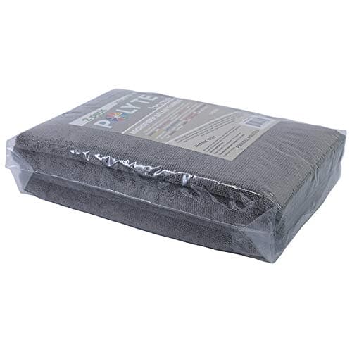 Polyte - 2 Serviettes en Microfibres - séchage des Cheveux - qualité Professionnelle/Salon de Coiffure - sèche Rapidement/ne Peluche Pas - Gris foncé - 50 x 101 cm