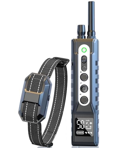 BULIFE Collier de Dressage pour Chiens, 1-50 Niveaux de Vibration, Portée 3000m avec Télécommande, étanche IPX67, 3 Modes : Super Vibration/Bip/Vibration,Rechargeable, pour Chiens de 3 à 55kg (1)