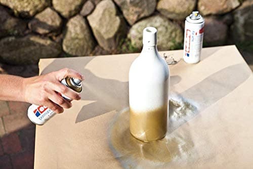 edding 5200 spray permanent - or précieux mat - 200 ml - peinture acrylique pour peindre ou décorer verre, métal, bois, céramique, plastique, toile - peinture acrylique en aérosol