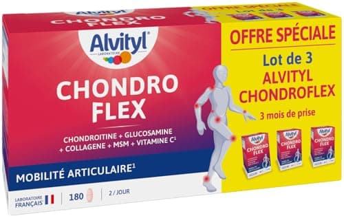 Alvityl Chondroflex - Lot de 3-5 éléments Essentiels - Mobilité Articulaire - 3x30 Jours de Prise