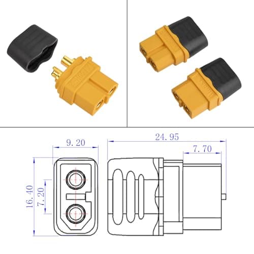 ELFCULB Câble solaire XT60 10 AWG 3 m 2, 30, 25, 35, 50, 75, 30, 30 m, XT60, connecteur de panneau solaire vers connecteur XT60 pour station d'alimentation portable (3 m)