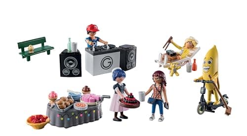 Playmobil 71344 Calendrier de l'Avent Miraculous Ladybug: Pique-Nique à Paris - Comprend Cinq Personnages et 24 Surprises excitantes - Dès 4 Ans