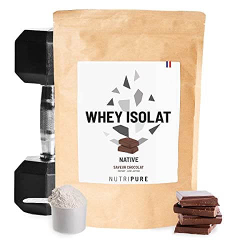 Nutripure | Whey Isolate Native en Poudre | Complément Alimentaire à base de Protéines de lait | Développement Musculaire & Musculation | BCAA, EAA | Chocolat | 750gr | Made in France