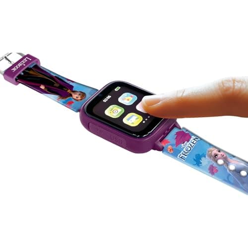 Lexibook Lexibook-DMW070FZ, La Reine des Neiges, Montre Selfie, Écran Tactile HD, Appareil Photo 720p, Lecteur MP3, Haut-Parleur intégré, Dictaphone, Podomètre, 5 Jeux, DMW070FZ, Bleu/Violet