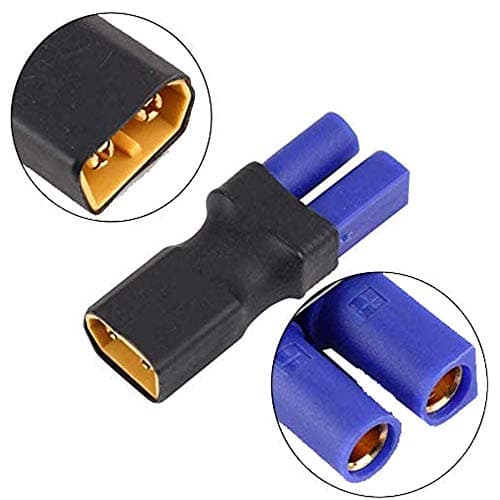 Yiqigou 4 pcs Connecteur Mâle Femelle XT60 vers Adaptateur de Conversion de Connecteur Mâle Femelle EC5 (XT60 mâle vers EC5 femelle)