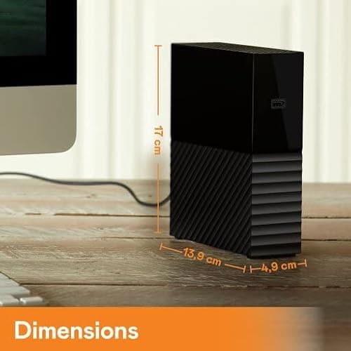 WD 8TB My Book Desktop HDD USB 3.0 with software for device management, backup and password protection works with PC and Mac