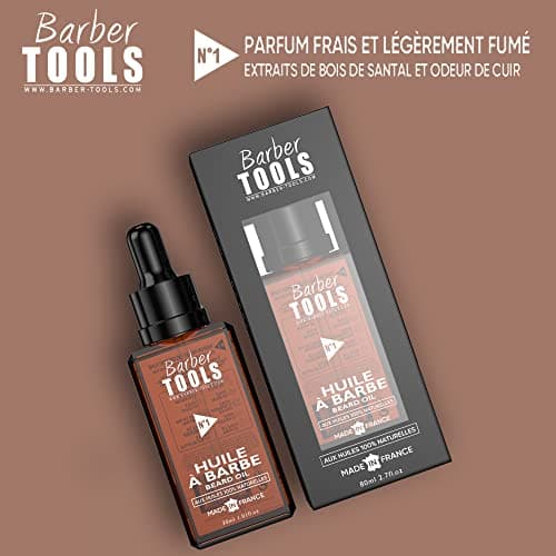 Huile Barbe | N°1 | aux huiles 100% naturelles - MADE IN FRANCE - Favorise la Pousse de la Barbe - À base d’Huile de RICIN, 7 Huiles Végétales & 3 huiles essentielles & Vitamine E - (30 ml)