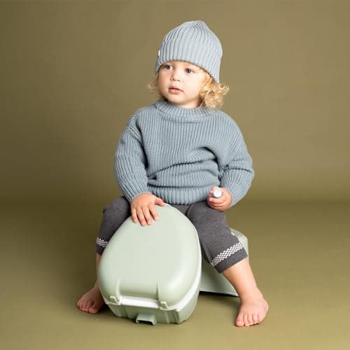 My Carry Potty - Pot de Voyage Vert Pastel, Meilleur Siège de Toilette Portable pour les Tout-Petits et les Enfants à Emporter Partout