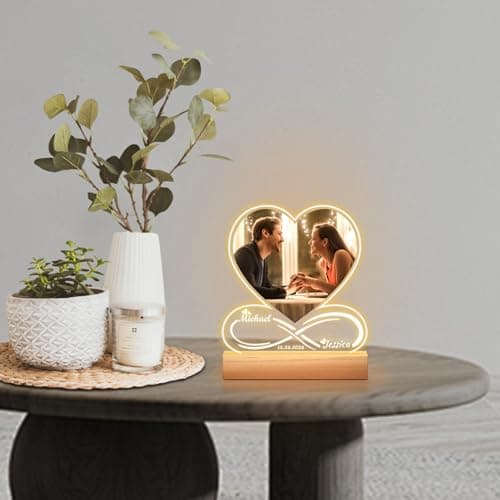 Cadeau Personnalisé Femme & Homme, Cadre Photo Personnalisé avec Photo, Cadeau Noel Femme, Cadeau Personnalisé Couple Copain Copine Original, Idee Cadeau Femme Anniversaire, Noël, Saint Valentin