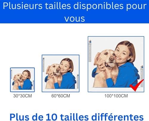 DXDOING Diamond Painting Kit de Peinture Diamant 5D DIY Personnalisé - Créez des Œuvres d'Art Remplies de Souvenirs avec Vos Grands-parents