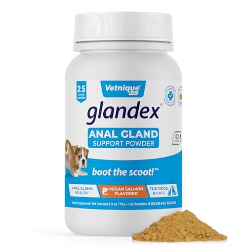 Glandex Supplément de Fibres de anale pour Chien et Chat avec Citrouille, enzymes digestives et probiotiques - Intestin et Digestion sains - Boot The Scoot - par Vetnique Lab (70g)