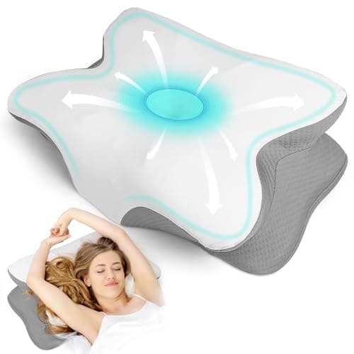 Enighs Oreiller orthopédique en Mousse à mémoire de Forme à Rebond Lent pour Dormir sur Le côté, Le Dos, Les douleurs cervicales