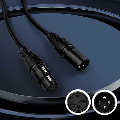 Czgor 2 mètres de Câbles DMX 10 Pièces, Flexibles 3 Broches Signal XLR Mâle à Femelle DMX Cable Pour Signal D'éclairage de Scène Connexion XLR Fil De Lumière de Scène