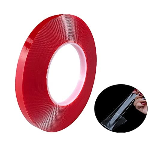 FULARR® 10M X 10MM Premium Transparent Montage Adhésif Ruban, Double Face Acrylique Mousse Ruban, pour Verre, Métal, Plastique (Épaisseur 1mm)
