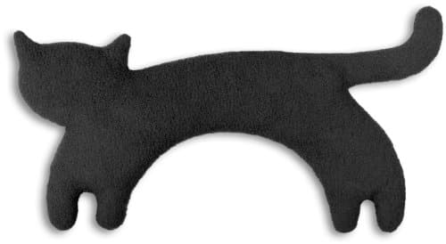 LESCHI Coussin chauffant - Bouillotte micro-ondes - Animal : chat marron - Bouillotte graines de blé bio souple - Idéal pour se réchauffer en hiver et tensions au niveau cou, épaules, nuque