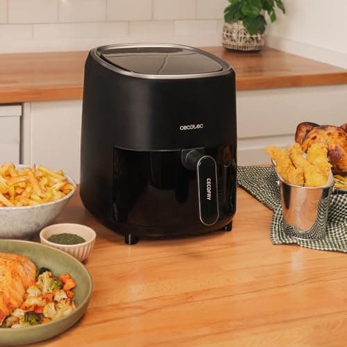 Cecotec Friteuse à Air sans Huile de 3,5 L Cecofry Fantastik 3500. Air Fryer. 1200 W, Digitale, Tactile, Technologie PerfectCook, Design Moderne et Compact, 9 Modes, 80-200oC, 0-60 Minutes