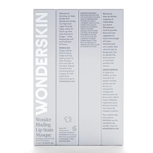 Wonderskin Wonder Blading Lip Stain Masque, Teinture Naturelle pour les Lèvres, Teinture Longue Tenue Waterproof (Beautiful)