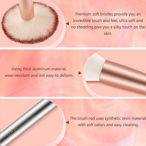 18PCS Set Pinceaux Maquillage Pinceaux à Maquillage Professionnel Pinceaux Maquillages pour Fond De Teint, Blush, fard à Paupières
