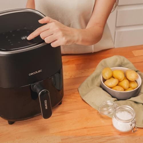 Cecotec Friteuse à Air sans Huile de 3,5 L Cecofry Fantastik 3500. Air Fryer. 1200 W, Digitale, Tactile, Technologie PerfectCook, Design Moderne et Compact, 9 Modes, 80-200oC, 0-60 Minutes