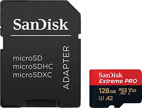 SanDisk 128 Go Extreme PRO microSDXC carte + adaptateur SD + RescuePro Deluxe jusqu'à 200 Mo/s avec des performances applicatives A2 UHS-I Class 10 U3 V30