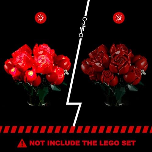 BRIKSMAX Kit d’éclairage à LED pour Lego Icons Le Bouquet de Roses - Compatible with Lego 10328 Blocs de Construction Modèle- Pas inclure l’Ensemble Lego