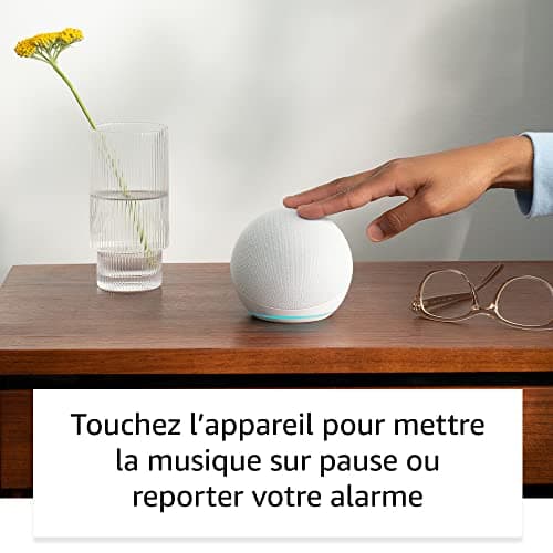 Echo Dot (Nouvelle génération) | Enceinte connectée Bluetooth et Wi-Fi au son puissant encore plus imposant, avec Alexa | Blanc