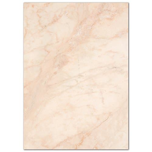 Papeterie Vintage | Papier à Lettre | 50 feuilles| Beige Marbré | Format DIN A4 (21,0 x 29,7 cm) | 90 g/m2 grammage | imprimé recto-verso, convient à toutes les imprimantes
