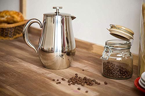 VeoHome - Cafetière à Piston 1 Litre - Incassable et Garde Le café Chaud Longtemps grâce à sa Double Coque INOX...