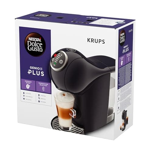 Krups Nescafé Dolce Gusto Machine à café capsules, Cafetière multi-boissons, Haute pression, 15 bars, Programmable, Arrêt automatique, Compact, Genio S Plus, Rouge KP340510