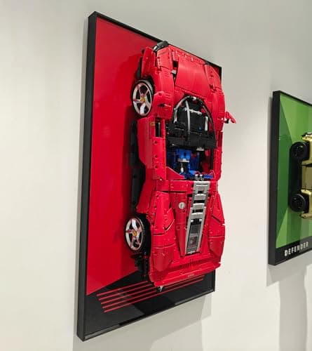 WETCEAOM Cadre Mural pour Lego Technic Ferrari Daytona SP3 42143, Tableau d'affichage Mural pour Lego Les Amateurs, Taille : 75x45 cm