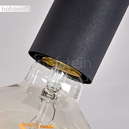 HOFSTEIN - Plafonnier Tulla, lampe de plafond en métal noir, lampe d'intérieur moderne à 3 flammes, têtes de lampe pivotantes et orientables, 3 x E27, sans ampoules