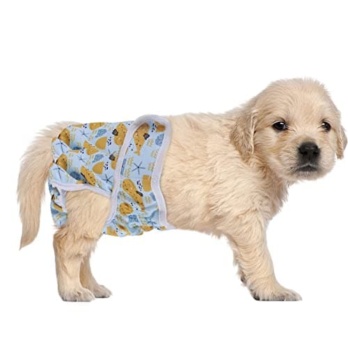 Czemo Lot de 3 Couche pour Chien Lavable, Couches Réutilisable Chien Incontinent Culotte pour Chien Femelle en Chaleur, Convient Aux Petits, Moyens et Grands Chiens (XL)