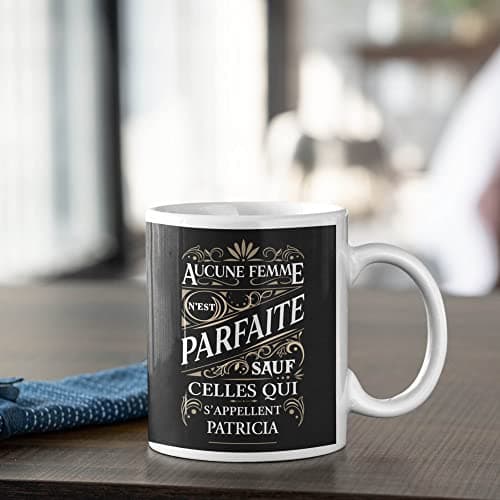 Planetee Mug prénom personnalisable Aucune femme n'est parfaite sauf | Tasse personnalisée humour fun et drôle pour idée cadeau originale