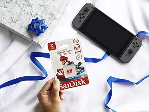 SanDisk 128 Go, microSDXC, USH-I Carte, pour les consoles Nintendo Switch, jusqu'à 100 Mo/s Produit sous licence Nintendo, UHS-I, Class 10, U3