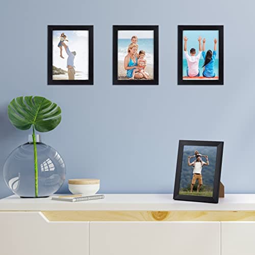 Giftgarden Cadre Photo 15x20 cm Lot de 7, Cadres Photo Noir à Poser sur Table ou au Mur pour Chambre, Bureau ou Galerie