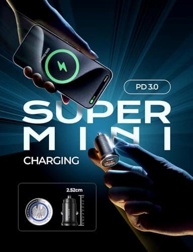 LISEN Chargeur Allume Cigare USB C, PD 36W & QC 18W Chargeur Voiture Rapide3.0, Mini Alumencigare USB C, Prise Allume Cigrae 12 V pour iPhone 17 Pro Max 16 15 14 13 Galaxy S24 23 iPad Tablette Airpods