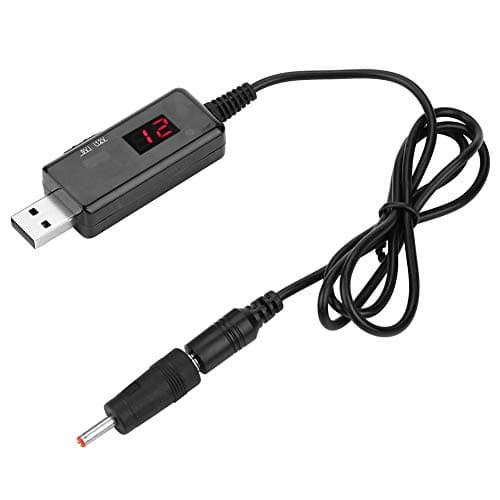 Estink USB Boost Voltage, USB to DC Boost Cable Router Step-up Voltage Converter Display 9V / 12V