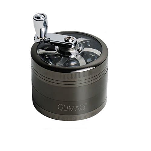 Grinder 6 * 6cm Grinder Moulin à Epicé en 4 pièces Broyeur pour Epices Herbes de Broyage (Noir)