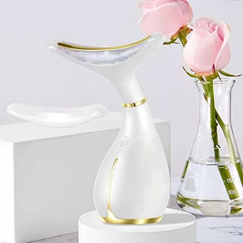 Ms.W Appareil Anti Rides Visage, Beauté Appareils Lifting Massage Visage, Soin Anti-âge de Peau Appareil, Tonification Pour Le Visage Raffermissement Levage Cou, Réduction des Pores, Rechargeable