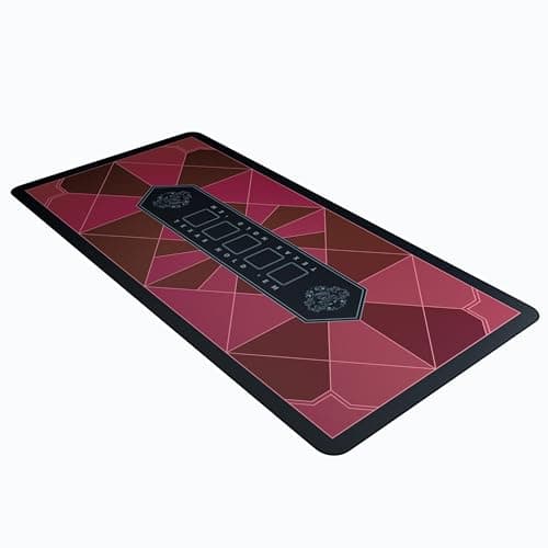 Bullets Playing Cards - Tapis de poker - Design Paulie - Rectangulaire - Bordeaux - 100 x 60 cm