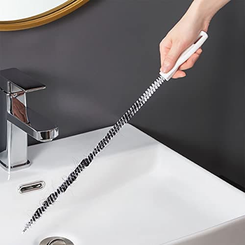 KEYRI 2 Pièces Brosse de Nettoyage de Drain D'égout, Flexible 45cm évier Brosse de Nettoyage pour Débouchage de Canalisation et Les Tuyaux, Vidange Drague Outil pour Salle de Bains Cuisine (2 Pièces)