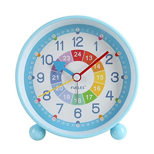 KIPIDA Réveil numérique pour enfant,Sans tic-tac,Réveil éducatif,Horloge pour enfant,Snooze,Réveil analogique,Réveil pour garçon et fille,Cadeau d'anniversaire pour enfants,étudiants,Réveil LED